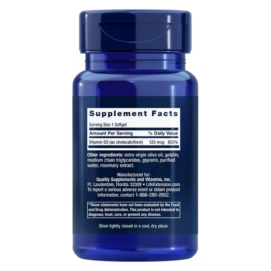 Life Extension Vitamin D3 5000iu 60 Softgels