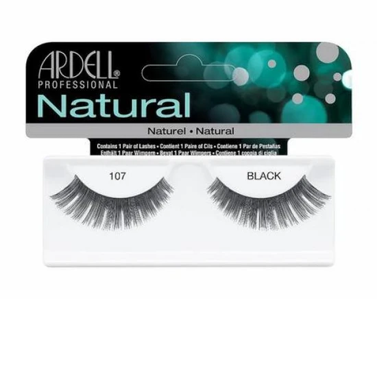 Ardell 100% Human Hair False Fashion/Natural Eyelashes 107 Black