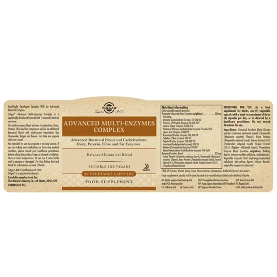 Solgar Advanced Multi-Enzymes Complex x90