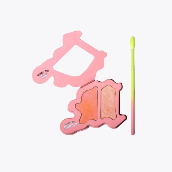 Made By Mitchell Blursh Press'd Duo Highlighter Palette & Brush Cuban On The Wrist