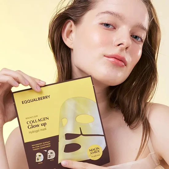 Eqqualberry Collagen Glow Up Hydrogel Mask Packs