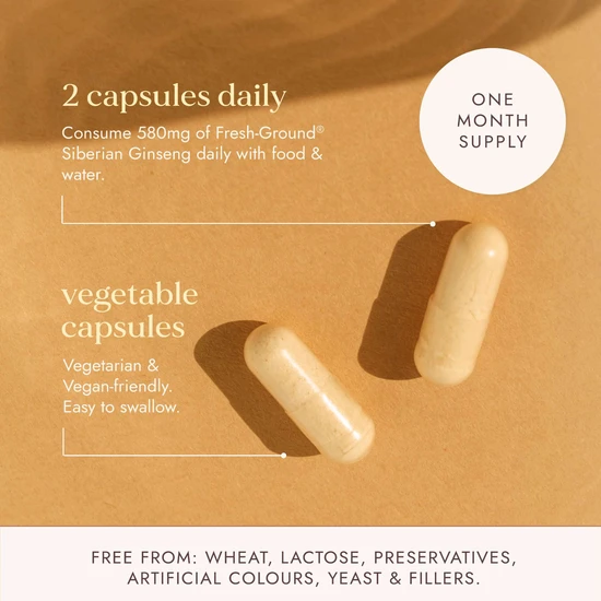 Fushi Organic Siberian Ginseng 60 Capsules