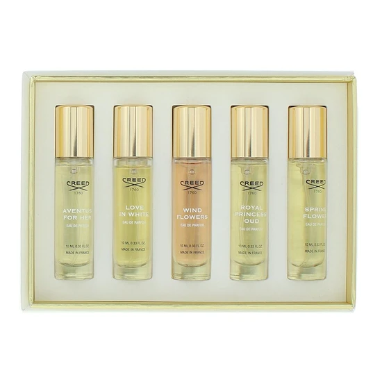 Creed Aventus, Love In White, Wind Flowers, Royal Princess Oud, Spring Flower Eau De Parfum 5 x 10ml