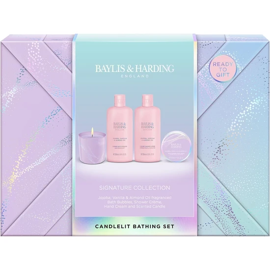 Baylis & Harding JoJoba Candle Gift Set Jojoba & Mandarin Candle + JoJoba & Mandarin Hand Cream