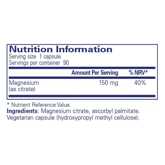 Pure Encapsulations Magnesium Citrate Capsules 90 Capsules