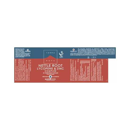 Terranova Nettle Root, Lycopene & Zinc Complex Vegicaps 50 Vegicaps