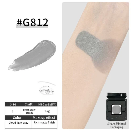 Glisten Cosmetics G812 Cloudy Light Grey Refillable Multipurpose Cream Cheeryep