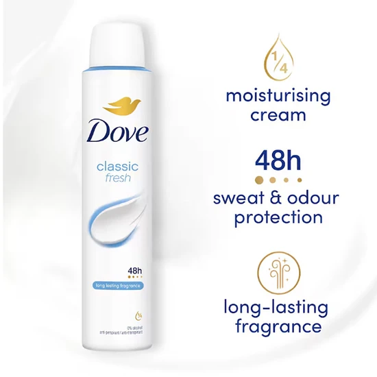 Dove Classic Fresh 48h Antiperspirant Deodorant 200ml