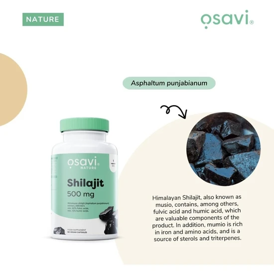 Osavi Shilajit 500mg Capsules 60 Capsules