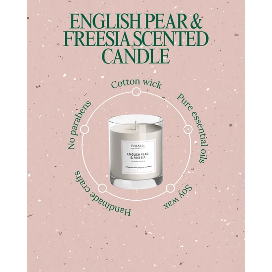 Erth Skin London English Pear & Freesia Scented Candle