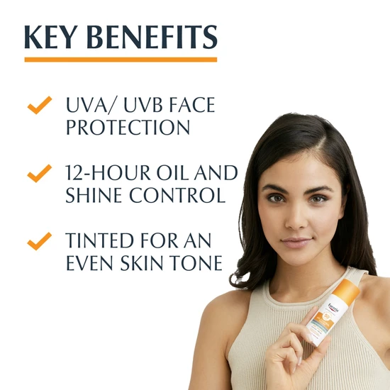 Eucerin Oil Control Tinted Gel-Cream Dry Touch SPF 50+ Light