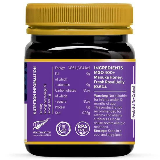 Manuka Health Royal Jelly In MGO 400+ Manuka Honey 250g