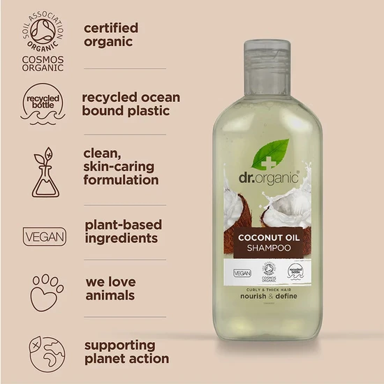 Dr. Organic Organic Coconut Oil Shampoo 265ml