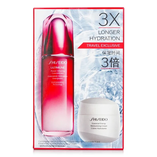 Shiseido Defend & Regenerate Power Moisturising Set: Ultimune Power Infusing Concentrate N 100ml + Essential Energy Moisturising Cream 50ml 2pcs