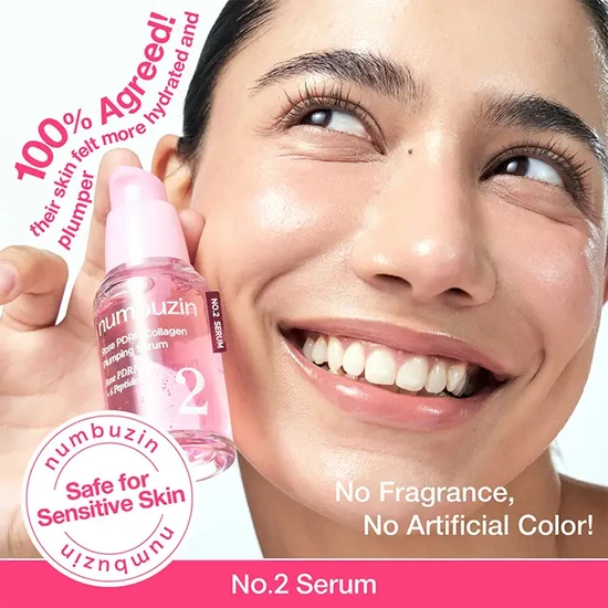 Numbuzin No. 2 Rose PDRN Collagen Plumping Serum 30ml
