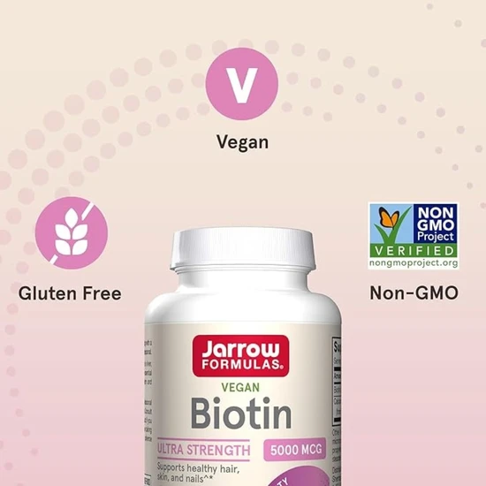 Jarrow Formulas Biotin 5000mcg Capsules 100 Capsules