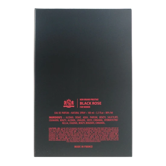New Brand Prestige Prestige Black Rose Eau De Parfum 100ml