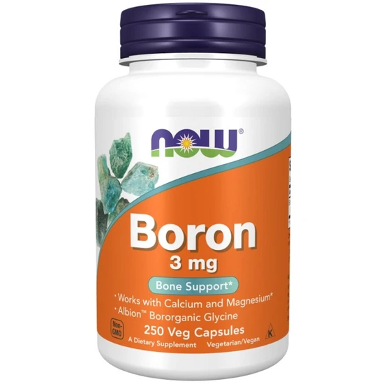 NOW Foods Boron 3mg Capsules 250 Capsules