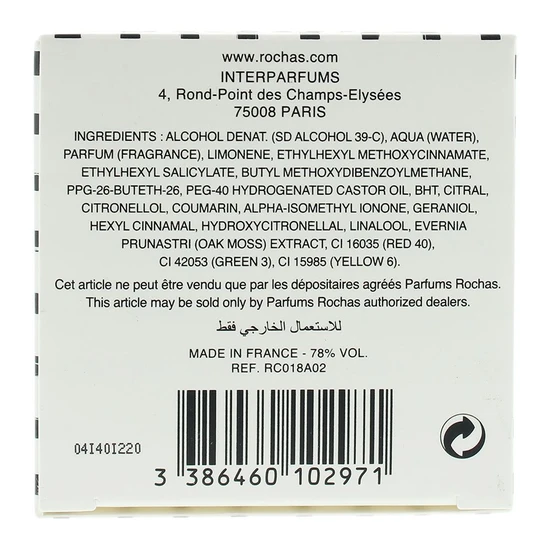 Rochas Moustache Eau De Toilette 75ml