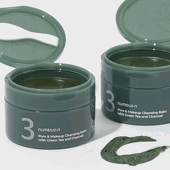 Numbuzin No.3 Pore & Makeup Cleansing Balm With Green Tea & Charcoal 85g