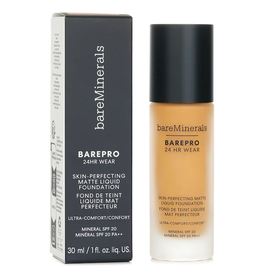 bareMinerals BAREPRO 24HR WEAR Skin Perfecting Matte Liquid Foundation Mineral SPF 20 Medium 35 Warm