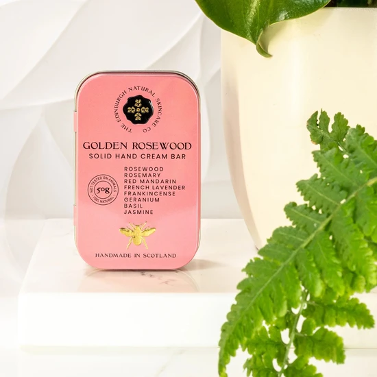 The Edinburgh Natural Skincare Co Edinburgh Skin Care Golden Rosewood Solid Hand Cream Bar