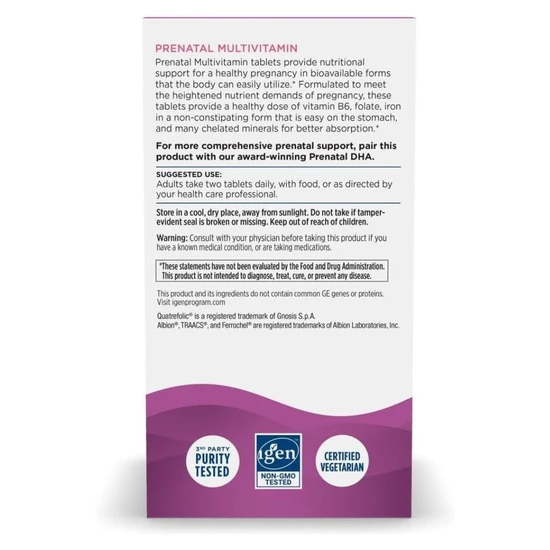 Nordic Naturals Prenatal Multivitamin Tablets 60 Tablets