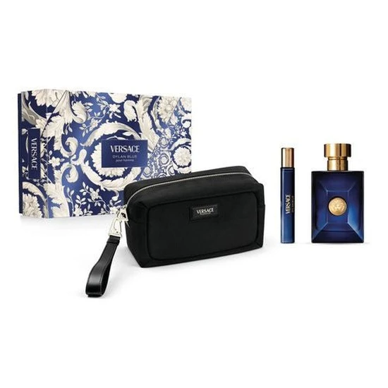 Versace Pour Homme Dylan Blue Gift Set 100ml Eau De Toilette + 150ml Shower Gel + 5ml Eau De Toilette