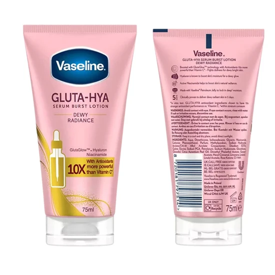 Vaseline Gluta Hya Serum Burst Dewy Radiance Lotion 75ml