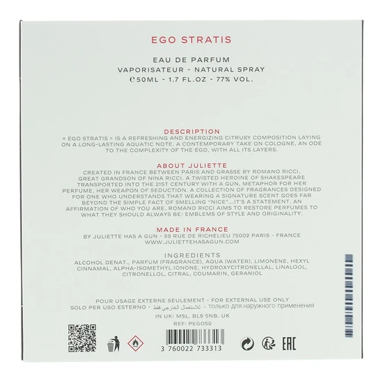 Juliette Has a Gun Ego Stratis Eau De Parfum 50ml