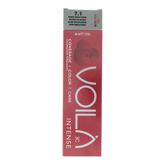 Intercosmo Voila 3c Intense 7.1 Medium Ash Blonde Hair Colour 60ml