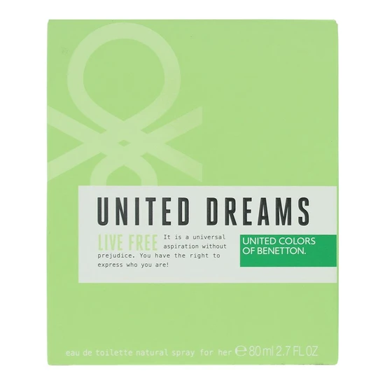 United Colors Of Benetton United Dreams Live Free Eau De Toilette 80ml
