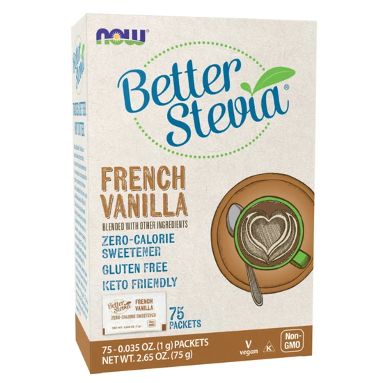 NOW Foods Better Stevia Packets French Vanilla 75 Packets
