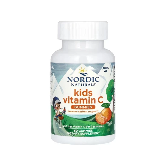 Nordic Naturals Kids Vitamin C Tangy Tangerine Gummies 60 Gummies