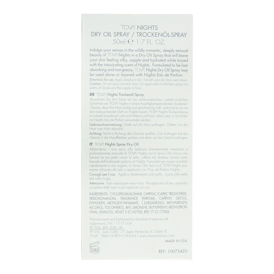 Tova Beverly Hills Night Dry Oil Spray 50ml