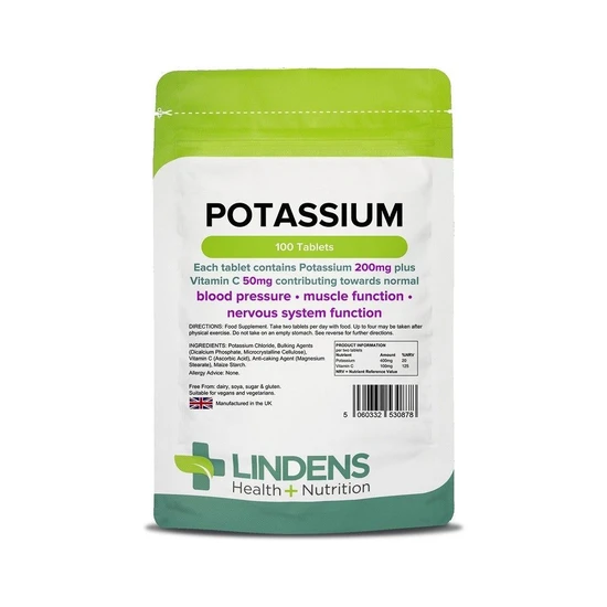Lindens Potassium 200mg Tablets 100 Tablets
