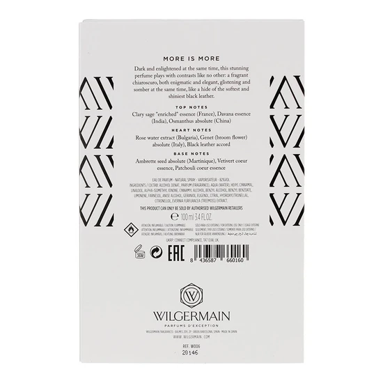 Wilgermain More Is More Eau De Parfum 100ml