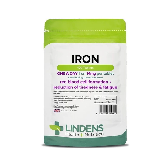 Lindens Iron 14mg Tablets 120 Tablets