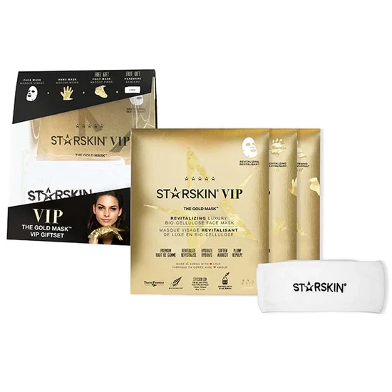 STARSKIN VIP Gold Mask Gift Set The Gold Foot Mask + Face Mask + Hand Mask