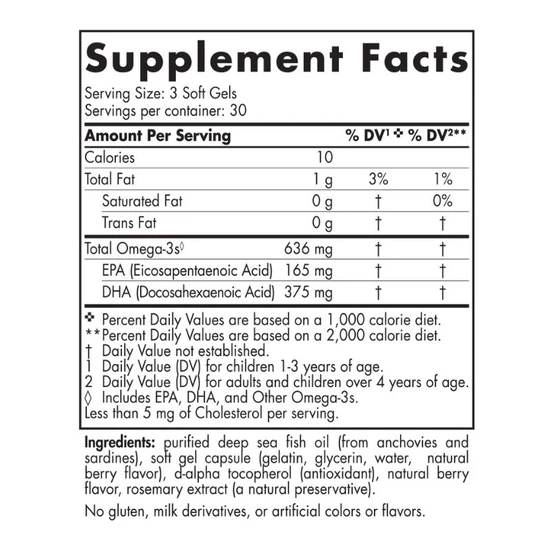 Nordic Naturals Children's DHA Xtra 636mg Berry Punch Mini Softgels 90