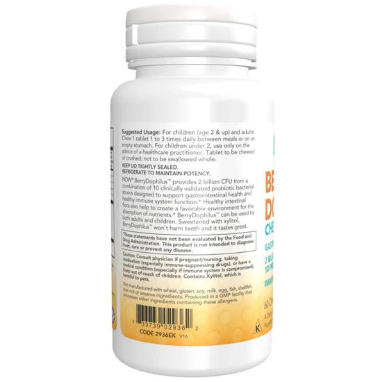 NOW Foods BerryDophilus Kids Chewables 120 chewables