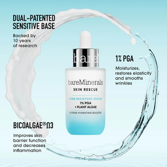 bareMinerals Skin Rescue Pure Moisture Serum 1% PGA + Plant Algae 30ml