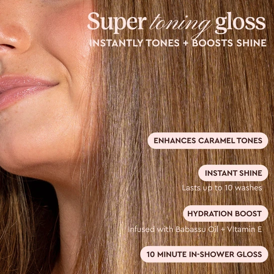 Glaze Supergloss Toning Conditioning Hair Gloss For Instant Shine Caramel Lights