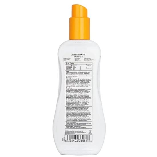 Australian Gold Spray Gel Sunscreen SPF 30 237ml