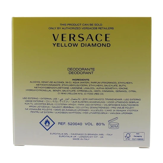Versace Yellow Diamond Deodorant 50ml
