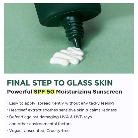 ANUA Heartleaf Silky Moisturiser Sunscreen 50ml