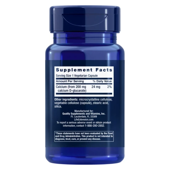 Life Extension Calcium D-Glucarate 200mg Vegicaps 60 Vegicaps