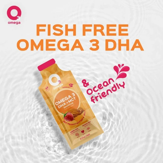 O3Omega Brain Food Not Peanut Butter & Jelly DHA + MCT Sachets 14 Sachets