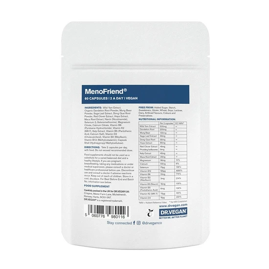 Dr Vegan MenoFriend Menopause Support Capsules 60 Capsules
