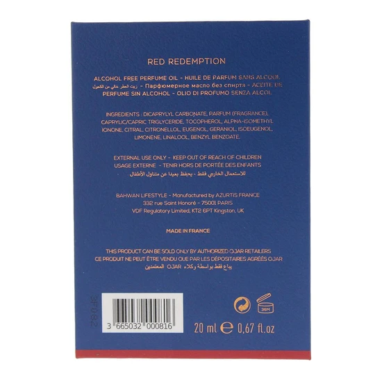 Ojar Red Redemption Absolute Perfume Oil 20ml